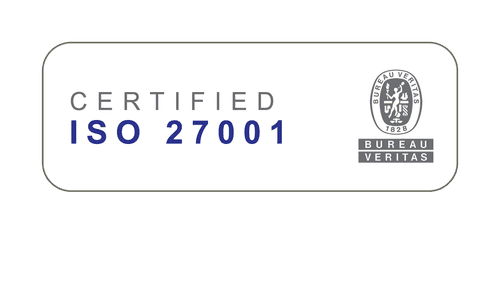 Certified ISO 27001 by Bureau Veritas